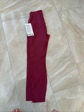 lululemon athletica Burgundy High-Rise Leggings with Side Pocket